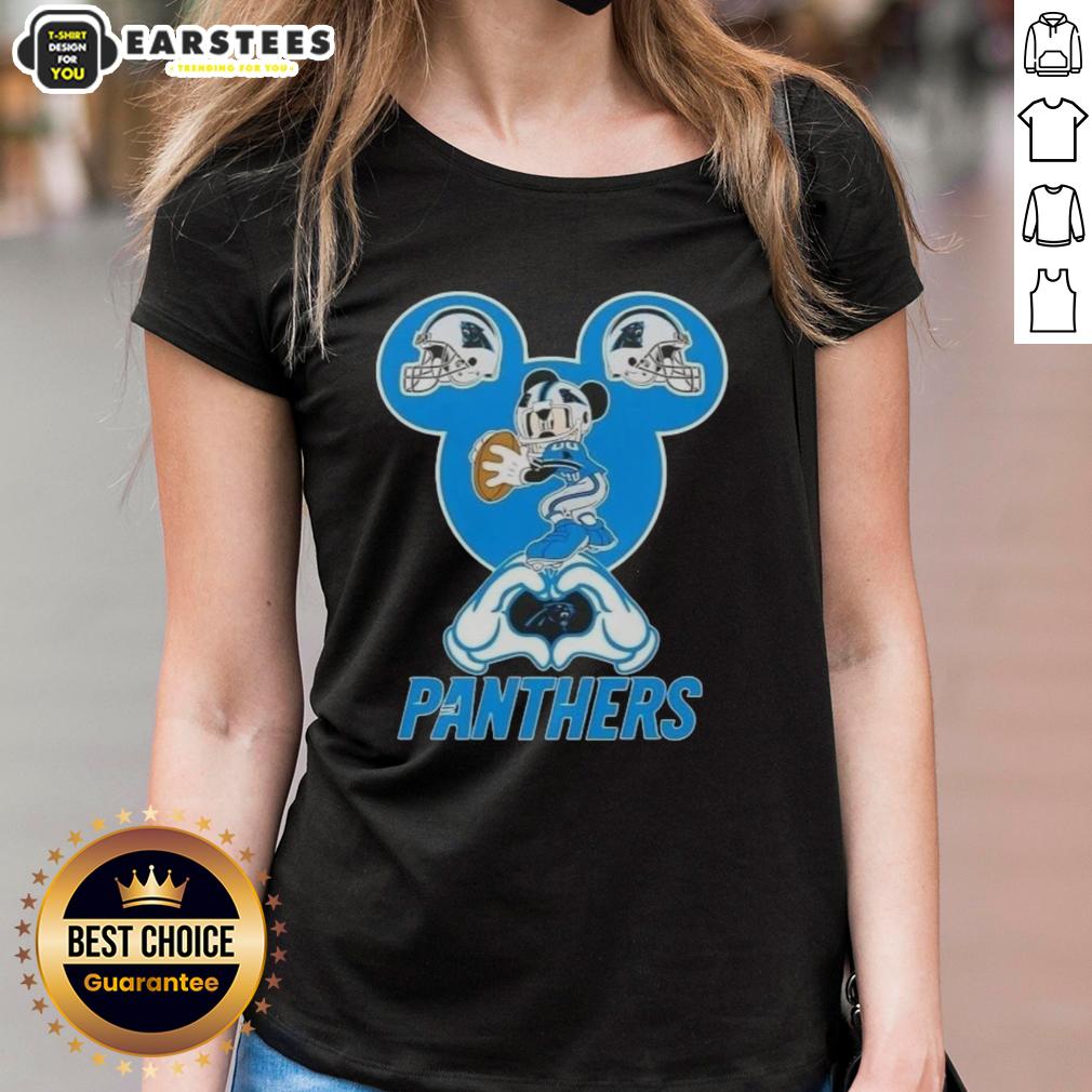 good-mickey-hands-heart-love-carolina-panthers-football-ladies-tee Good Mickey hands forming a heart on a Carolina Panthers football ladies tee, perfect for fans and stylish game day outfits.