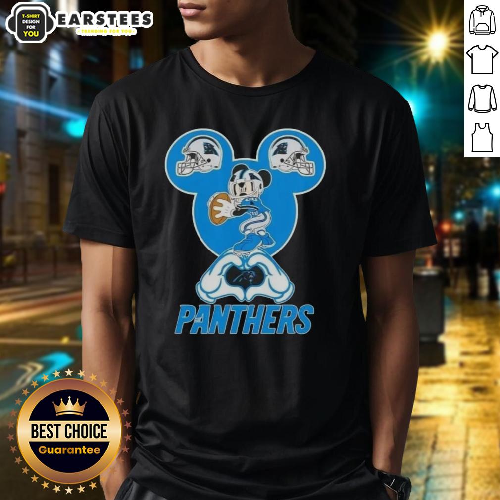 good-mickey-hands-heart-love-carolina-panthers-football-t-shirt Good Mickey Hands Heart Love Carolina Panthers Football T-Shirt featuring a playful Mickey Mouse design for fans.