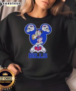 Good Mickey hands forming a heart, showcasing love for Cincinnati Bengals football sweatshirt design.