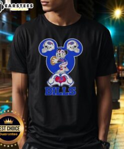 Good Mickey Hands Heart Love Cincinnati Bengals Football T-Shirt featuring playful Mickey Mouse design for fans.