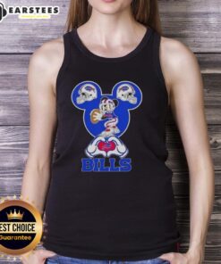 Good Mickey Hands Heart Love Cincinnati Bengals Football Tank Top featuring Mickey Mouse and Bengals logo design.