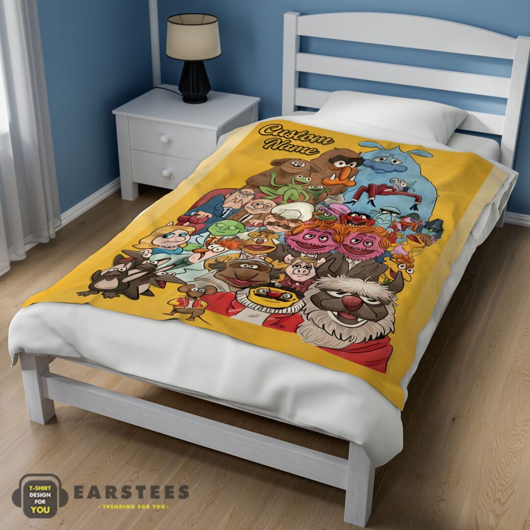 good-muppet-show-characters-blanket-fleece-customized-blanket-mk-02 Good Muppet Show Characters Blanket Fleece Customized Blanket - Image 3