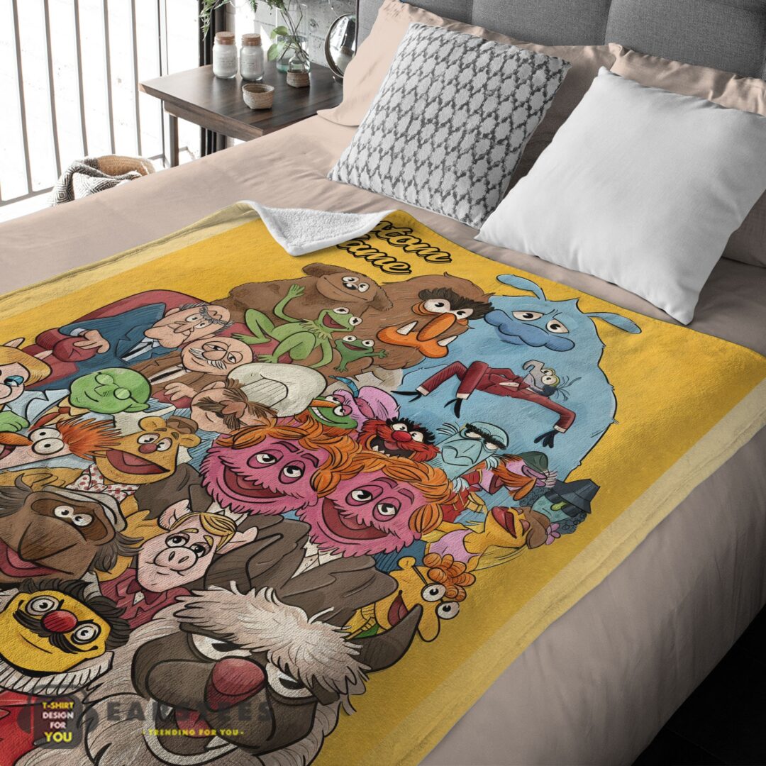 good-muppet-show-characters-blanket-fleece-customized-blanket-mk-03 Good Muppet Show Characters Blanket Fleece Customized Blanket - Image 2