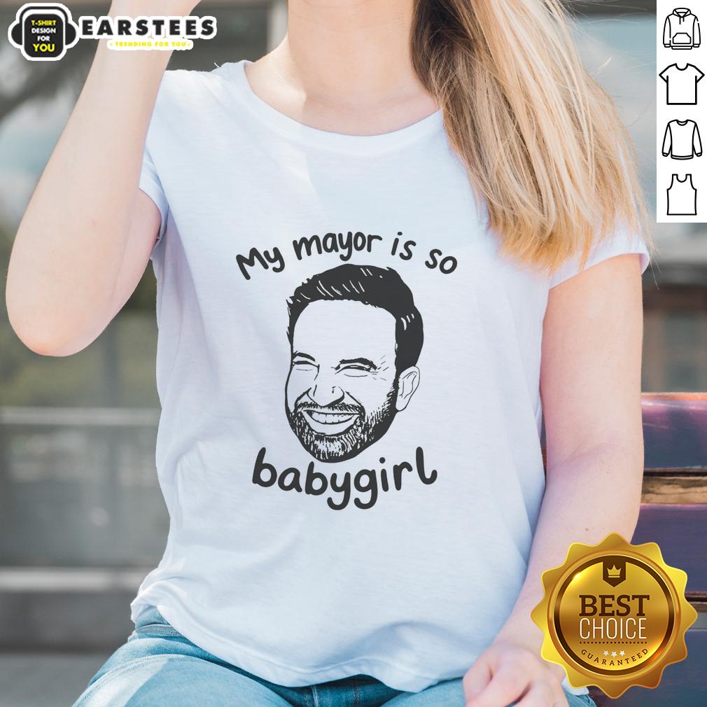 good-my-mayor-is-so-babygirl-ladies-tee Good My Mayor Is So Babygirl Ladies Tee design featuring playful text on a stylish women's t-shirt.