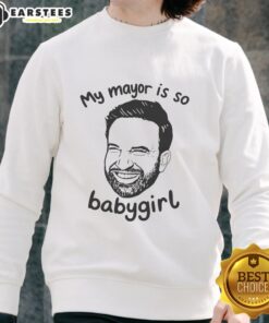 Good My Mayor Is So Babygirl Sweatshirt in vibrant colors, showcasing a trendy and playful design for casual wear.