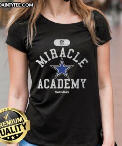Alt Text: Dallas Cowboys Ladies Tee from Miracle Academy Nahmias featuring team colors and logo, perfect for NFL fans.