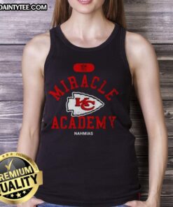 Good NFL Kansas City Chiefs Miracle Academy Nahmias tank top featuring vibrant team colors and logo for fans.