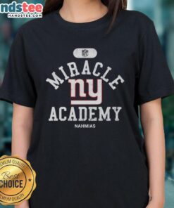 Good NFL New York Giants Miracle Academy Nahmias ladies tee featuring team colors and logo, perfect for fans.