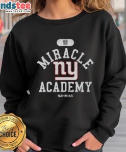 Good NFL New York Giants Miracle Academy Nahmias Sweatshirt featuring team colors and logo for fans and collectors.
