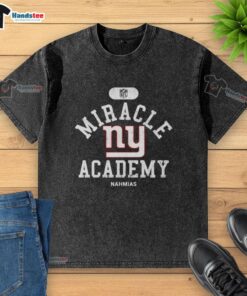 Good NFL New York Giants Miracle Academy Nahmias Washed T-Shirt featuring vibrant team colors and stylish design.