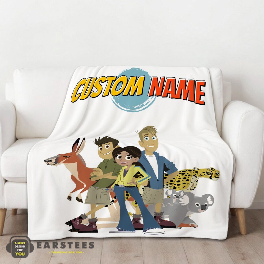 good-nice-wild-kratts-characters-blanket-fleece-customized-blanket-mk-01 Good Nice Wild Kratts Characters Blanket Fleece Customized Blanket - Image 2