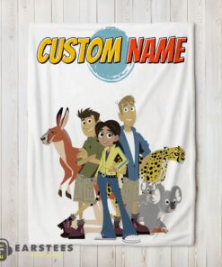 Good Nice Wild Kratts Characters Blanket Fleece Customized Blanket