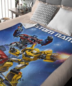Good Optimus Prime and Bumblebee Transformers Movie Blanket – Customize Blanket - Image 2