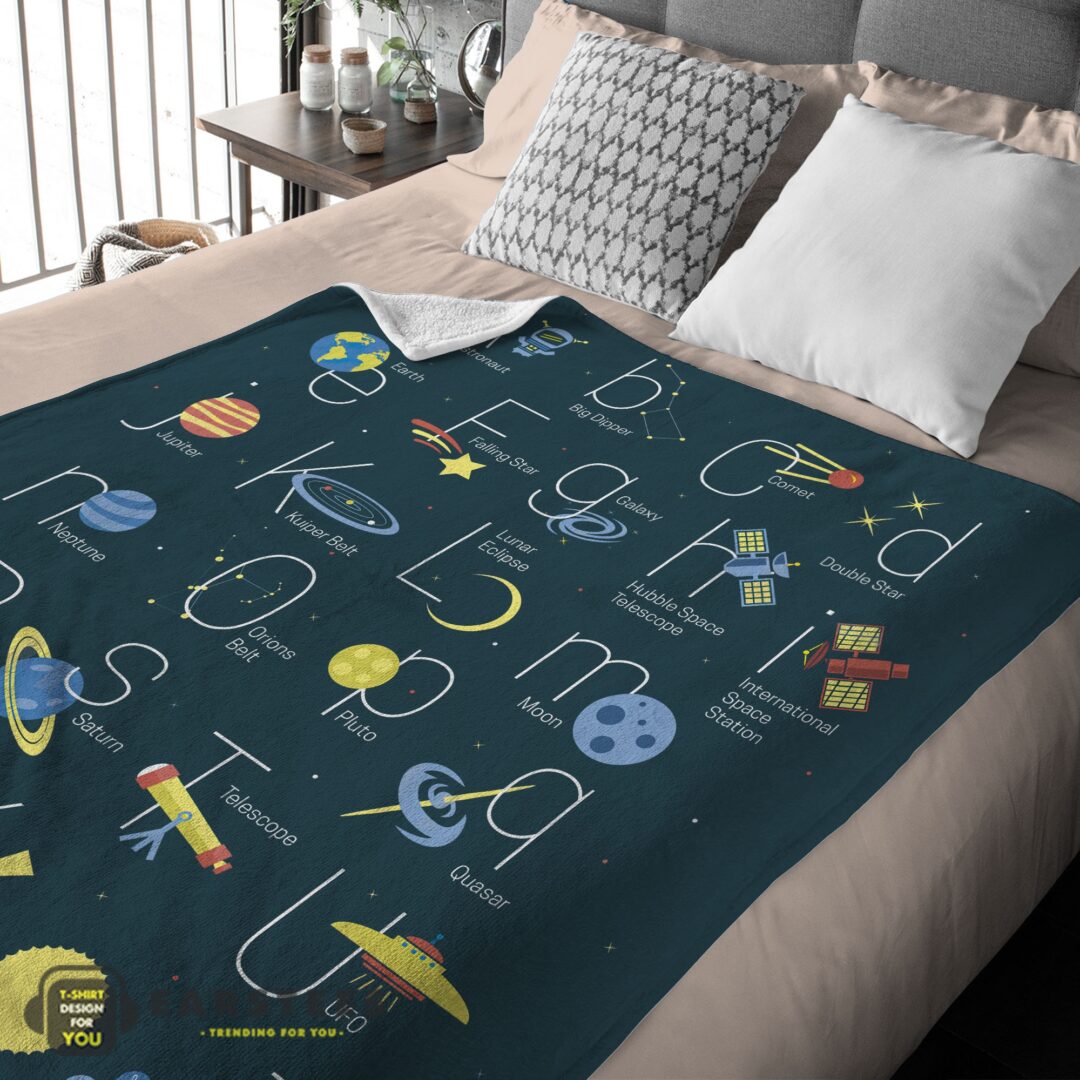 good-outer-space-alphabet-poster-cute-a-to-z-astronomy-fleece-blanket-mk-03 Good Outer Space Alphabet Poster Cute A To Z Astronomy Fleece Blanket - Image 2