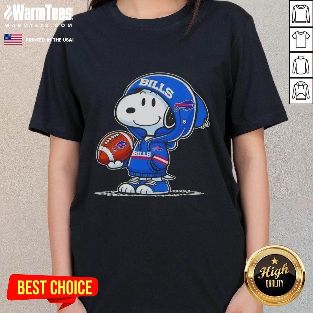 good-peanuts-snoopy-wearing-hoodie-buffalo-bills-and-smilling-at-fans-ladies-tee Alt Text: Snoopy in a Buffalo Bills hoodie smiles at fans, featured on a ladies' tee showcasing good peanuts design.
