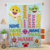 Good Personalized Baby Shark Blanket Fleece Customized Blanket
