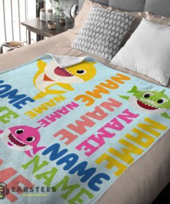 Good Personalized Baby Shark Blanket Fleece Customized Blanket - Image 2