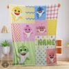 Good Personalized Colorful Baby Shark Blanket Fleece Customized Blanket
