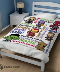 Good Personalized Marvel Superheroes And Thanos Blanket Fleece Customized Blanket - Image 3