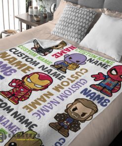 Good Personalized Marvel Superheroes And Thanos Blanket Fleece Customized Blanket - Image 2