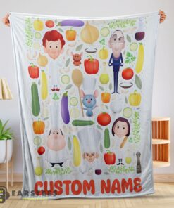 Good Pixar Ratatouille Chief Cute Chibi Character Vegetable Blanket Fleece Customized Blanket