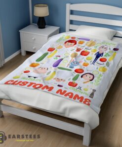 Good Pixar Ratatouille Chief Cute Chibi Character Vegetable Blanket Fleece Customized Blanket - Image 3