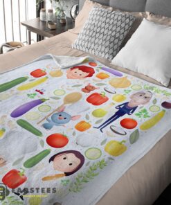 Good Pixar Ratatouille Chief Cute Chibi Character Vegetable Blanket Fleece Customized Blanket - Image 2