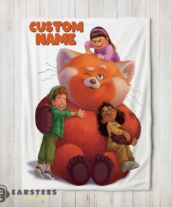 Good Pixar Turning Red With Friends Blanket Fleece Customized Blanket
