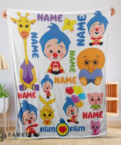 Good Plim Plim & Friends Collage Cute Blanket Fleece Customized Blanket