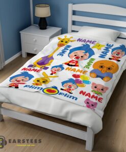 Good Plim Plim & Friends Collage Cute Blanket Fleece Customized Blanket - Image 3