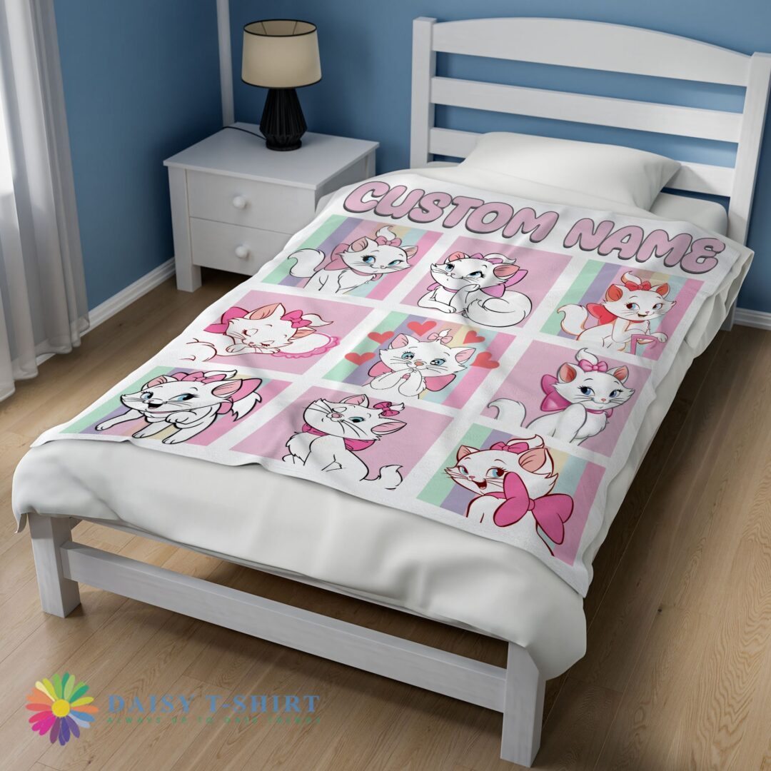 Good Premium Disney Cartoon The Aristocats Marie Blanket Fleece Customized Blanket-mk-01 (2)