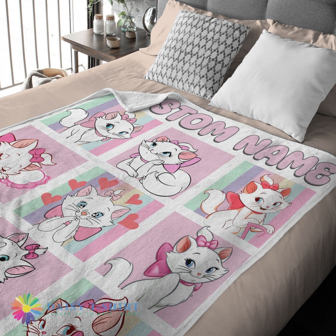 Good Premium Disney Cartoon The Aristocats Marie Blanket Fleece Customized Blanket-mk-01 (3)