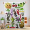 Good Pretty Plants Vs Zombies Characters Blanket Fleece Customized Blanket