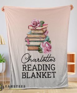 Good Pretty Vintage Book Reading Blanket Fleece Customized Blanket