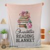Good Pretty Vintage Book Reading Blanket Fleece Customized Blanket