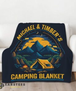 Good Pretty Vintage Camping Blanket Fleece Customized Blanket - Image 2