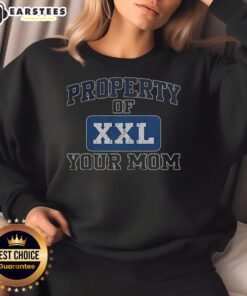 Good Property of XXL Your Mom Kenny Powers Sweatshirt in black, featuring bold graphic design and cozy fit for casual wear.