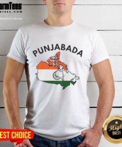 Good Punjabada Indian Flag Parody T-Shirt featuring a creative design celebrating Indian culture and humor.