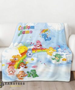 Good Rainbow Care Bears Character Sky Blanket Fleece Customized Blanket - Image 2