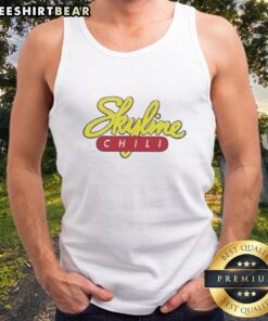 Good Skyline Chili Logo Tank Top featuring vibrant branding, perfect for fans of Skyline Chili and casual summer wear.