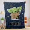 Good Star Wars Baby Yoda Astronomy Blanket Fleece Customized Blanket