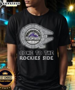 Good Star Wars Come To The Colorado Rockies Side T-Shirt featuring a unique design for fans of Star Wars and the Rockies.