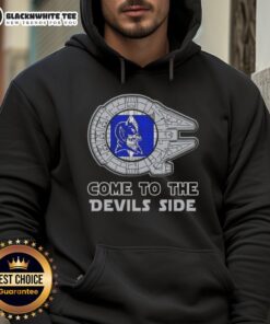 Good Star Wars Come To The Duke Blue Devils Side Hoodie featuring a stylish design for fans of both franchises.