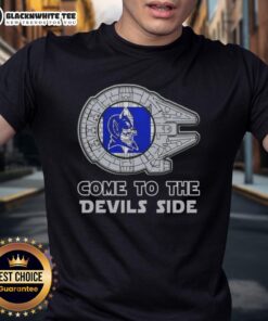 Good Star Wars Come To The Duke Blue Devils Side T-Shirt featuring a unique design for fans of Duke and Star Wars.