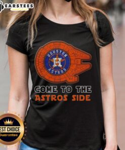Good Star Wars Come to the Houston Astros side ladies tee featuring a stylish design for fans and enthusiasts.