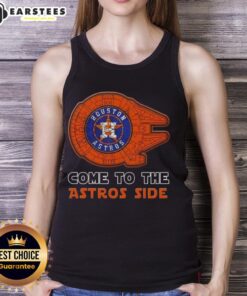 Good Star Wars Come to the Houston Astros side tank top featuring a unique design for fans of baseball and sci-fi.