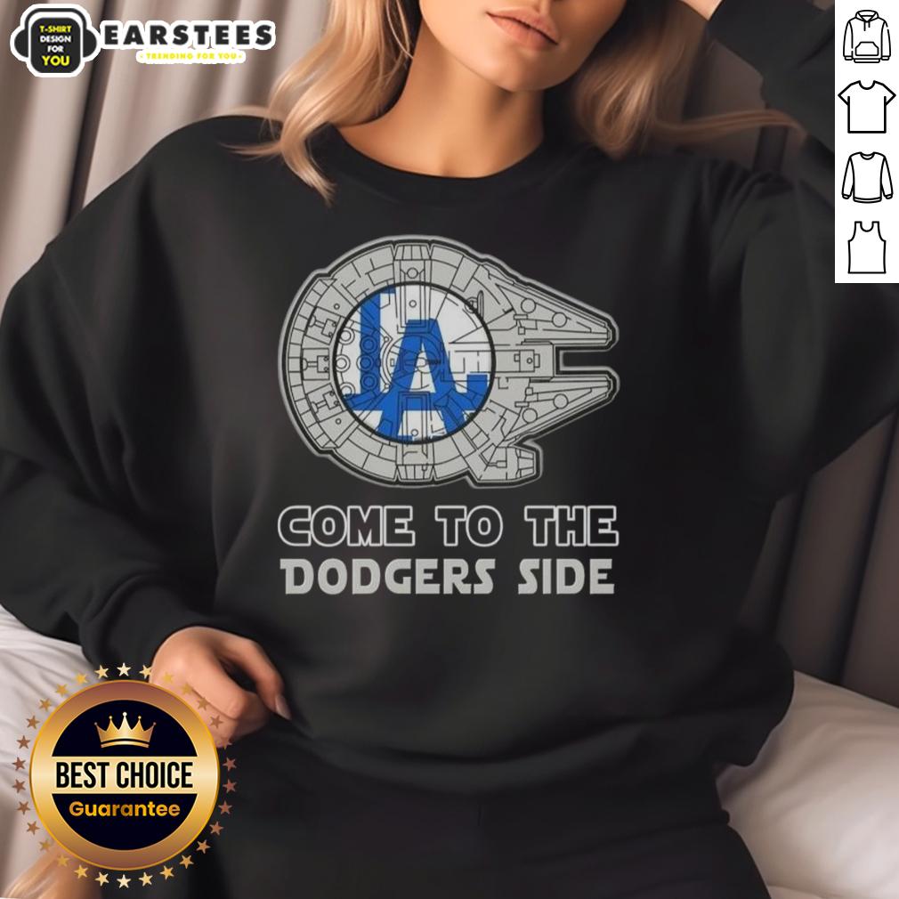 good-star-wars-come-to-the-los-angeles-dodgers-side-sweatshirt Good Star Wars Come to the Los Angeles Dodgers Side Sweatshirt featuring a unique design for fans and comfort.