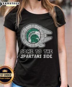 Good Star Wars Come to the Michigan State Spartans Side Ladies Tee featuring a stylish design for fans.