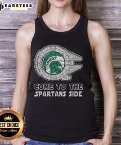 Good Star Wars Come To The Michigan State Spartans Side Tank Top featuring a vibrant design for fans and supporters.