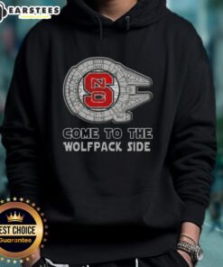 Good Star Wars Come To The NC State Wolfpack Side Hoodie featuring a vibrant design and team colors, perfect for fans.